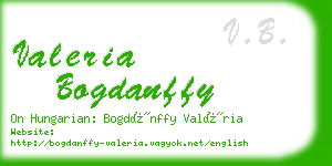 valeria bogdanffy business card